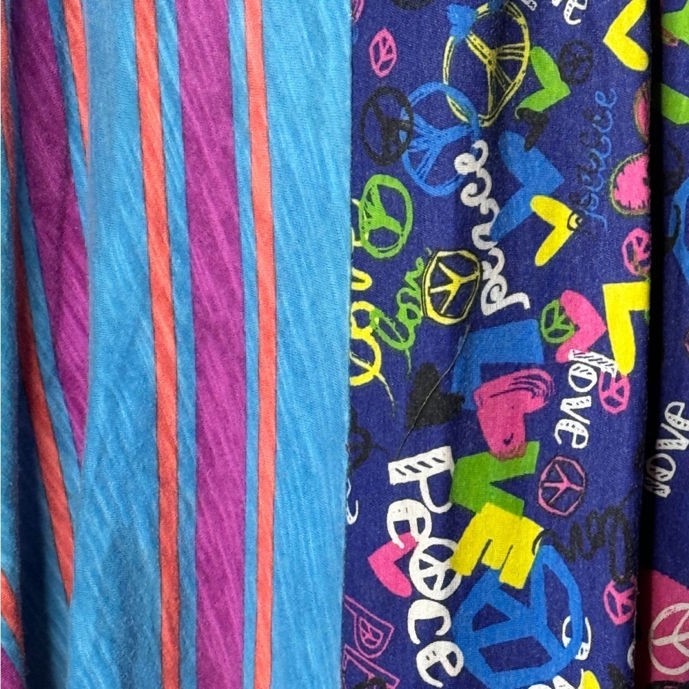 Pink Floyd Up-Cycled High Low Cotton Skirt. Great Condition. Size 8 - Picture 6 of 7
